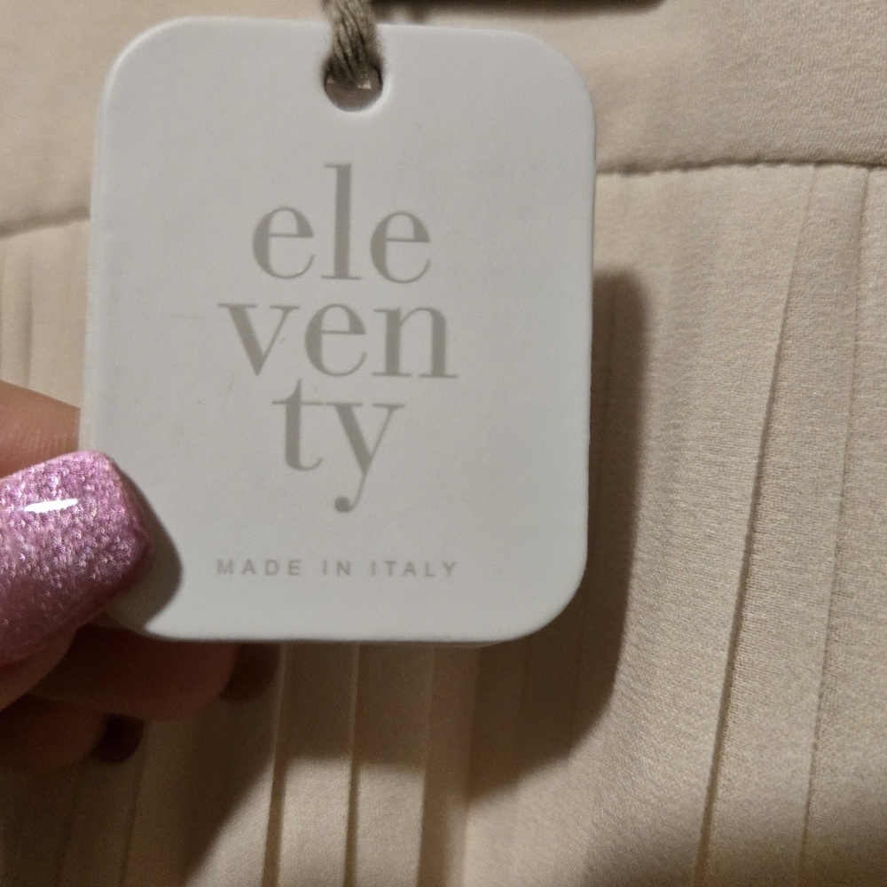 Made In Italy- Eleventy Milano Ombré Pleated Maxi Skirt - Picture 2 of 8